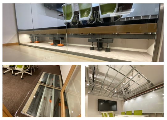 防振ゴムを使用した浮き構造